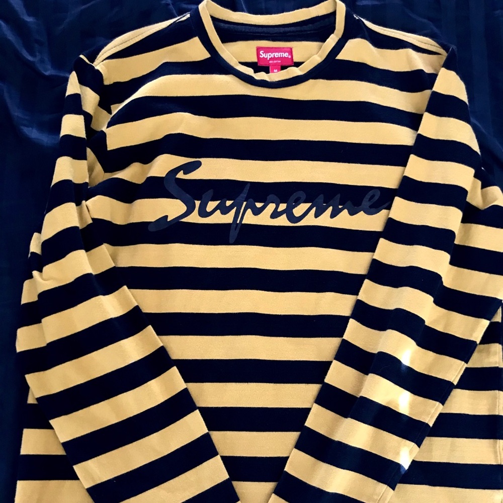 Supreme Gold and Black Long Sleeved Tshirt